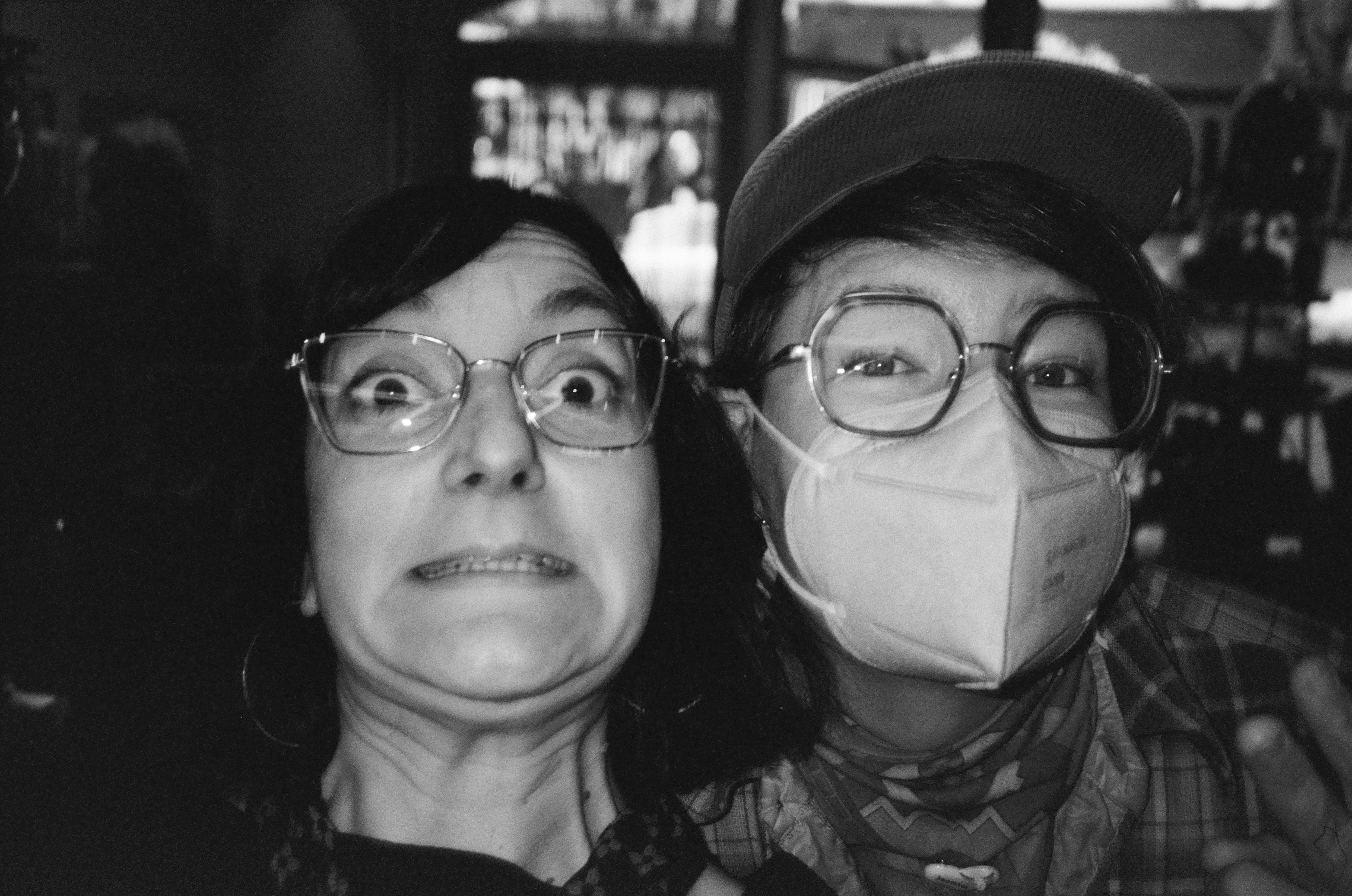 A FLASH SELFIE WITH WOMEN IN GLASSES